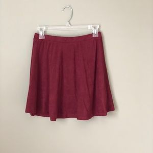Velvet Skater Mini Skirt